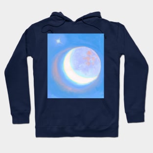 glowing crescent moon Hoodie